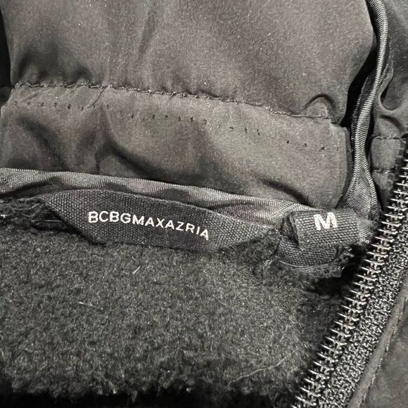 BCBGMAXAZRIA Black Quilted Knit Jacket Women’s Medium - Picture 3 of 4